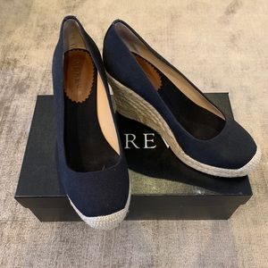 JCrew black wedge espadrilles